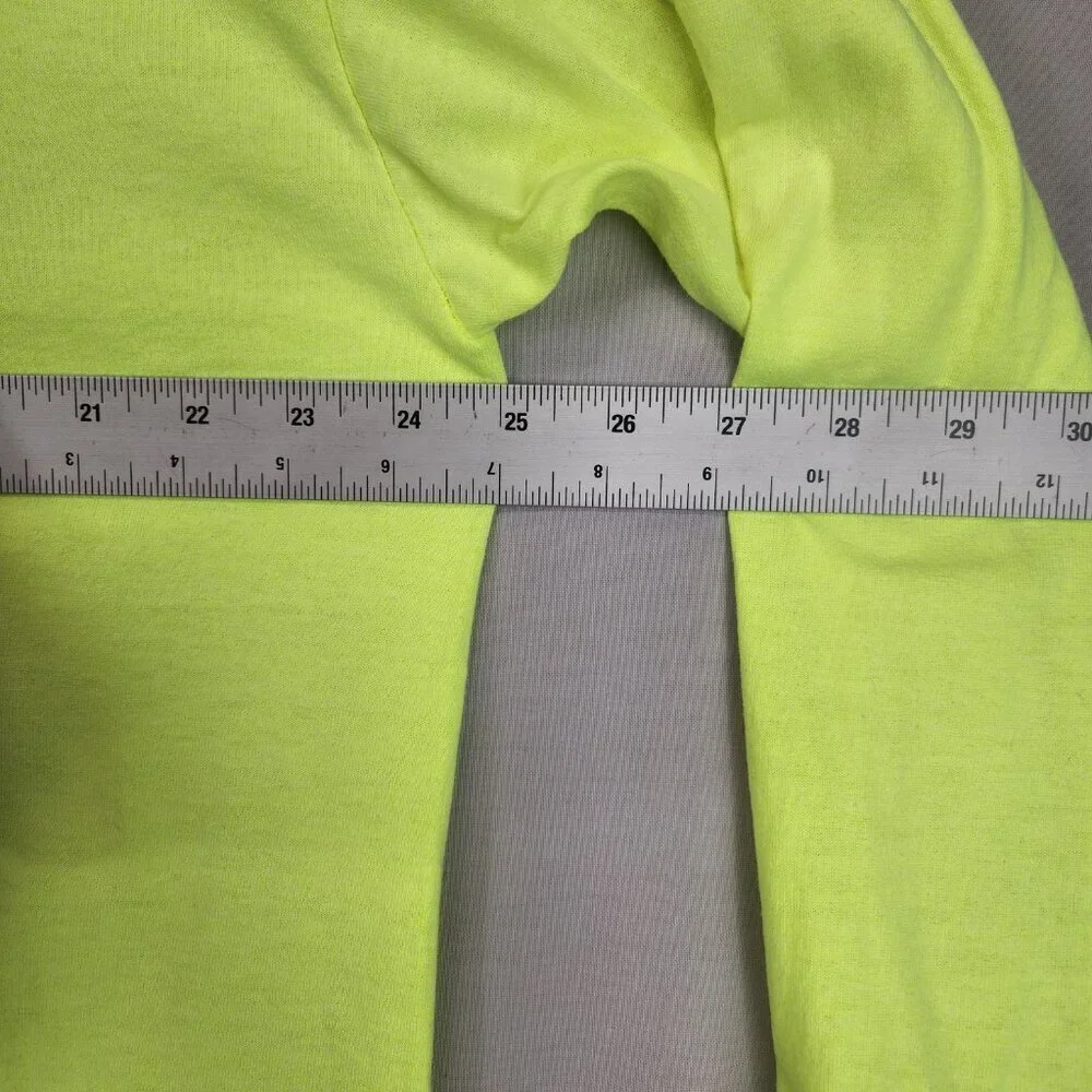 High Visibility Long Sleeve Tee Men's 2XL Frito Lay Jerzees Dri Power Yellow - Picture 5 of 7